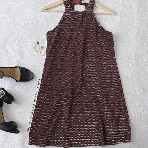 Velvet Chevron Vintage Styled Dress - Picture 2 of 11